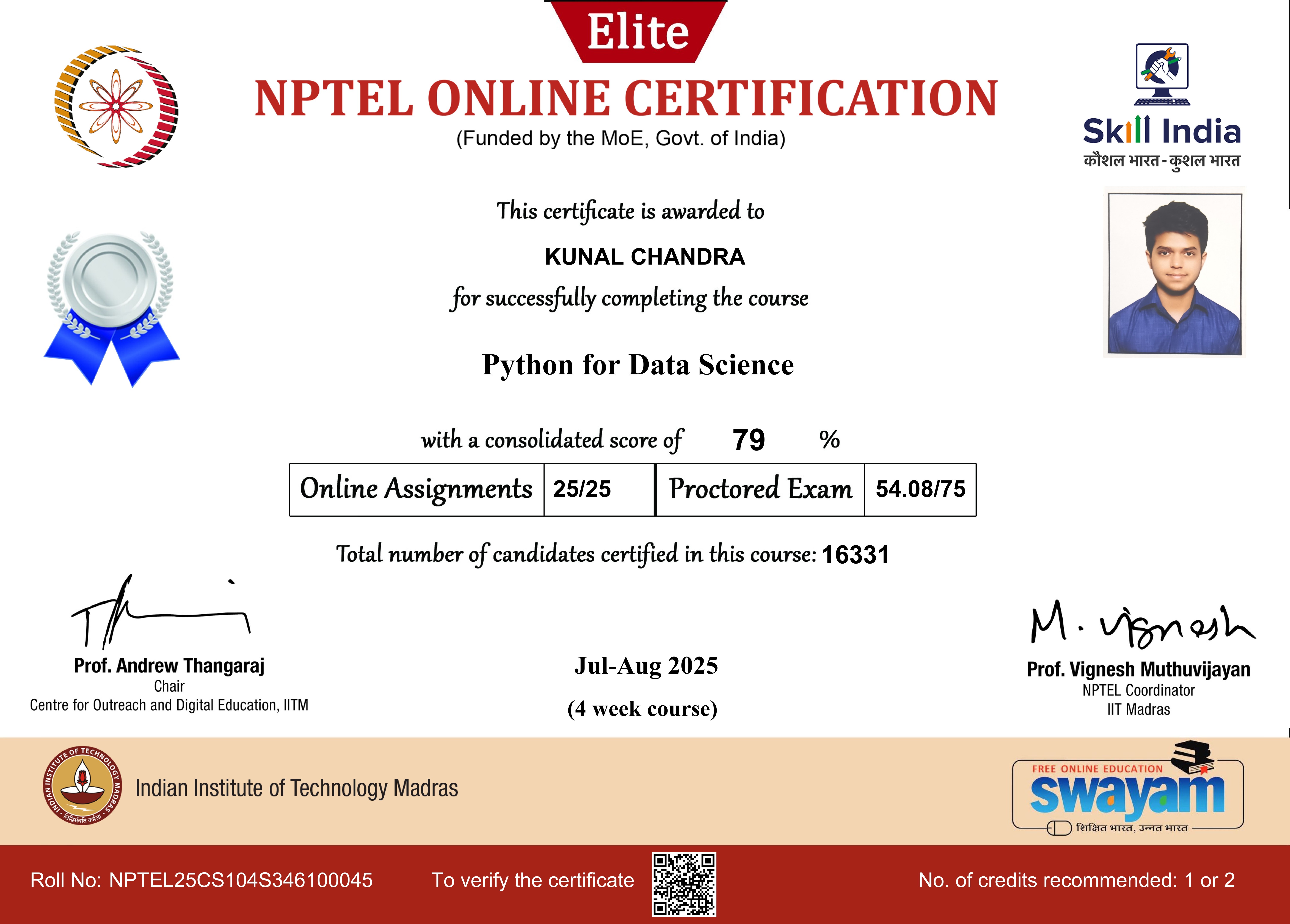 Kunal Chandra | Data Scientist and ML Engineer Portfolio